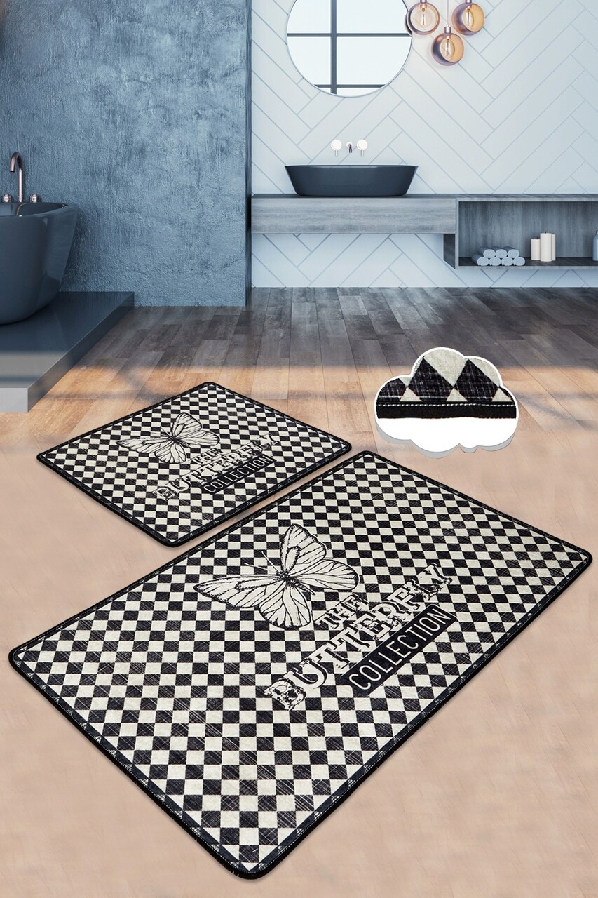 Set covorase de baie, L'essentiel Maison, Kareli Kelebek, Multicolor - imagine 3